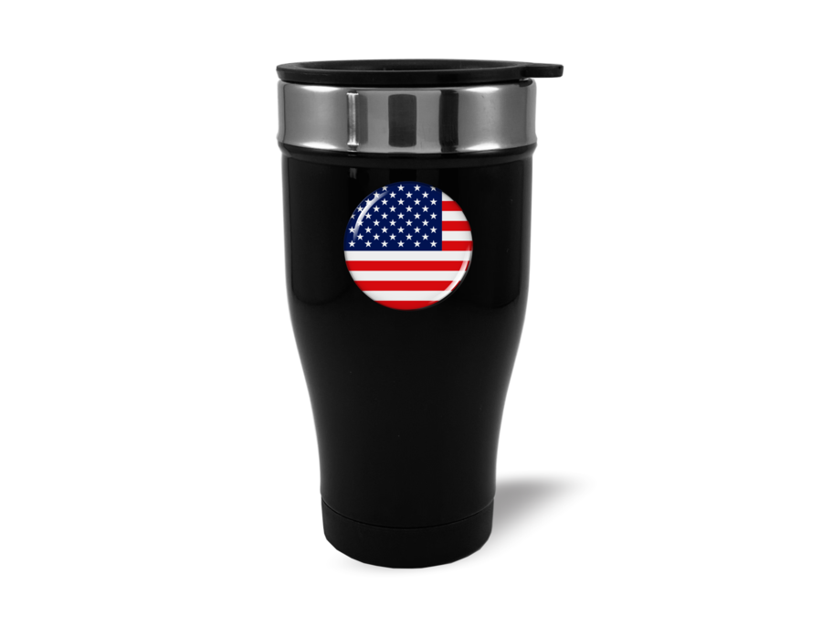 Travel Mug with American Flag Logo